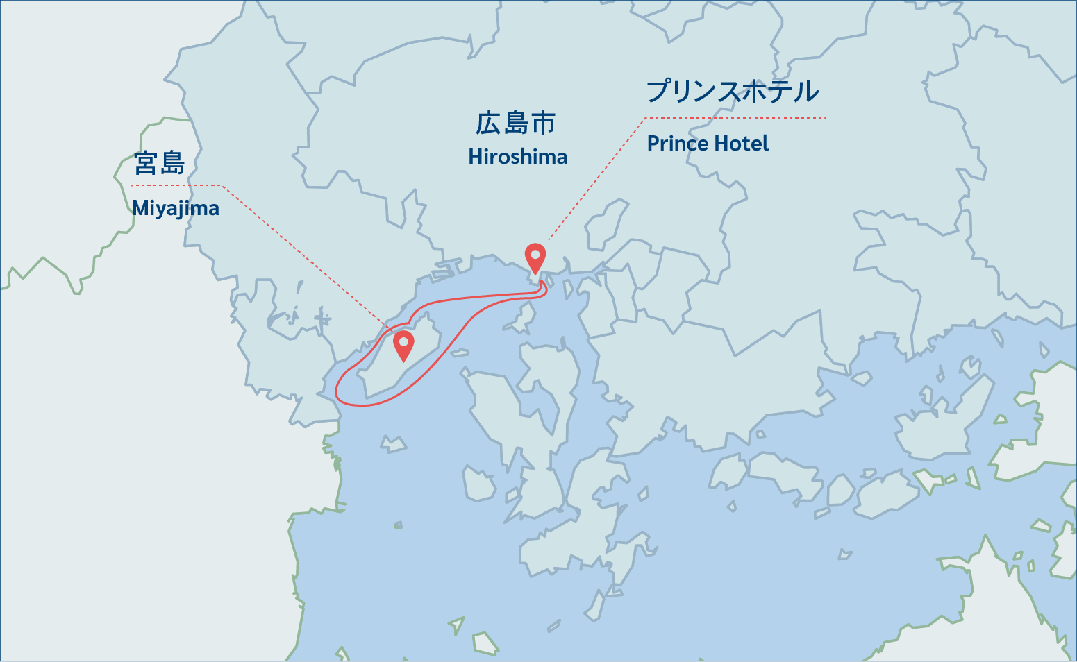 宮島コース地図