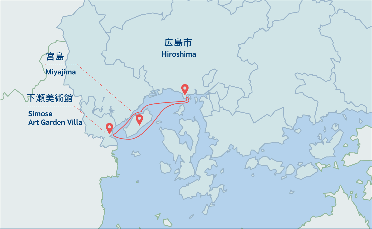 下瀬美術館コース地図